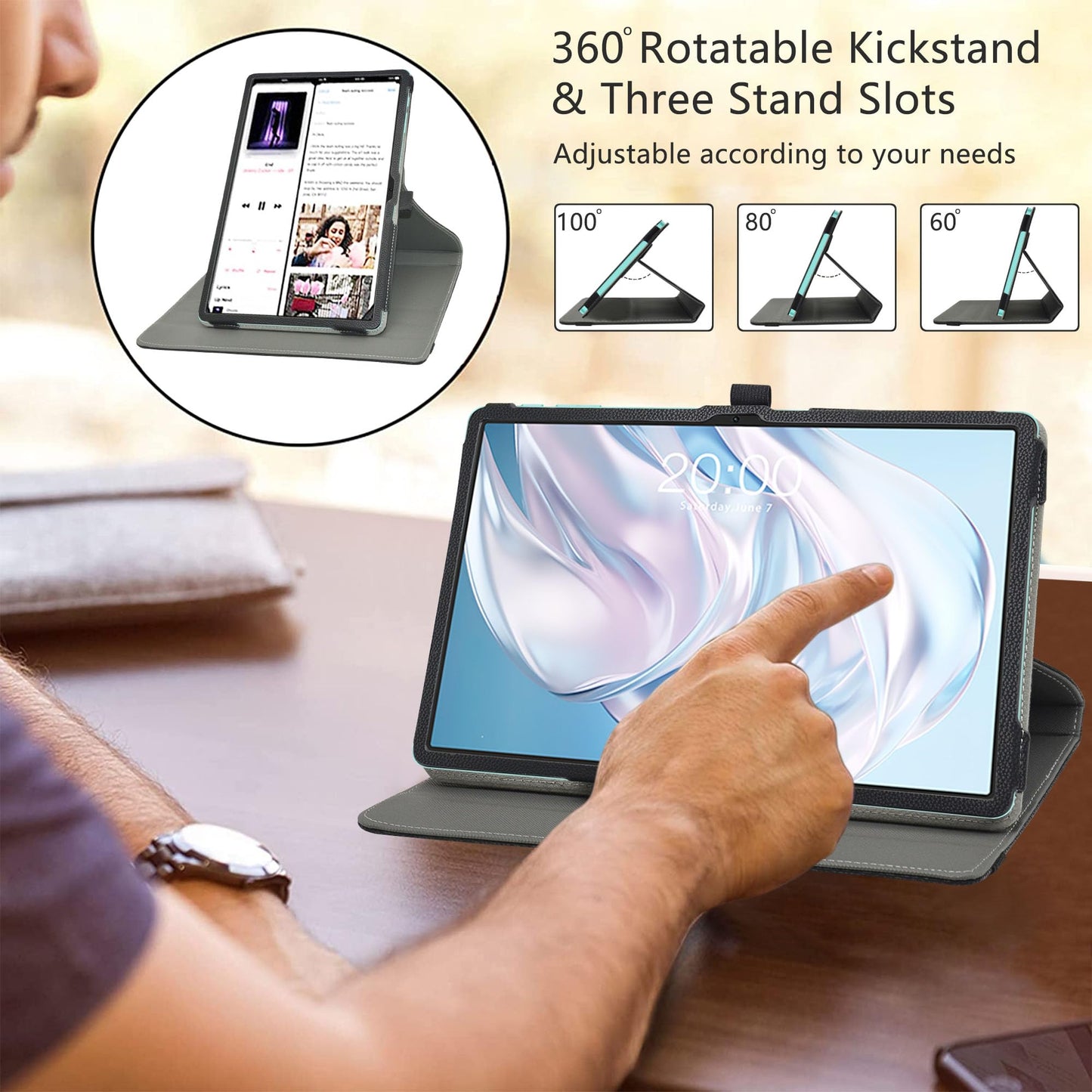 LiuShan Rotating Case 11" für Teclast P50Ai, 360° Rotating