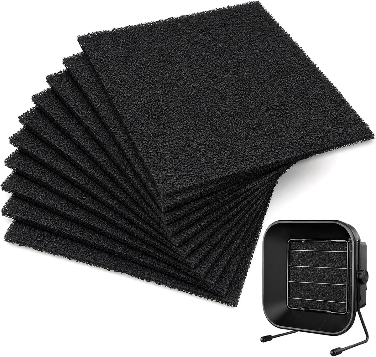 10 Stück Aktivkohlefilter Matte Zuschneidbar 13x13 cm für Lötdampfabsaugung