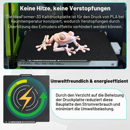 IdeaFormer Doppelseitig Schwarz Texturiert PEI Federstahl-Druckplatte alle Größen