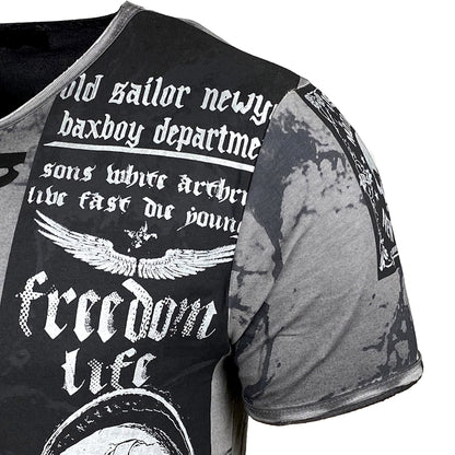 Rundhals Vintage T-Shirt - Men Slim Fit Design