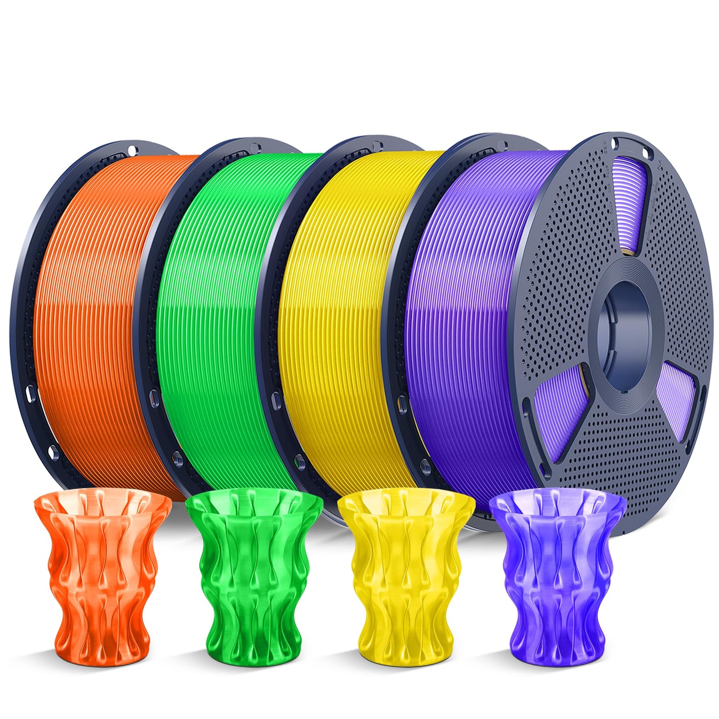 SUNLU PLA Filament 1.75mm, 3D Drucker Filament PLA Schwarz, Maßgenauigkeit +/- 0,02mm 1KG Spule