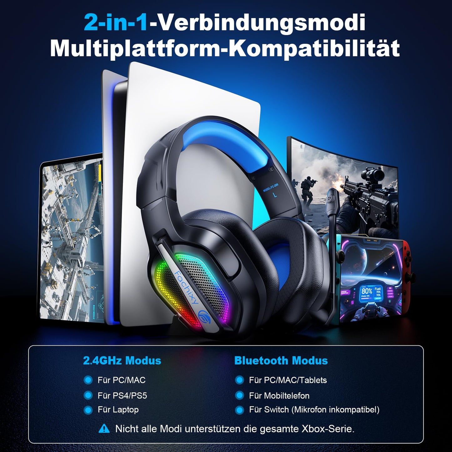 Fachixy FC200 Gaming Headset - PS5 PS4 PC Xbox One Nintendo Switch