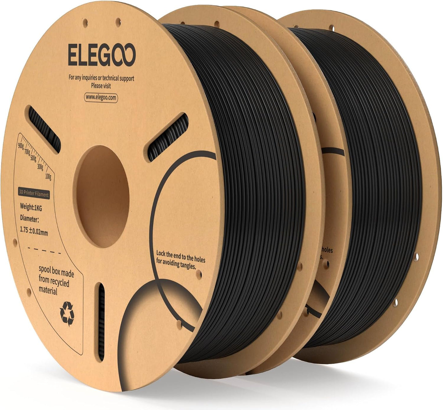 ELEGOO PLA Filament 1.75mm Schwarz 1KG