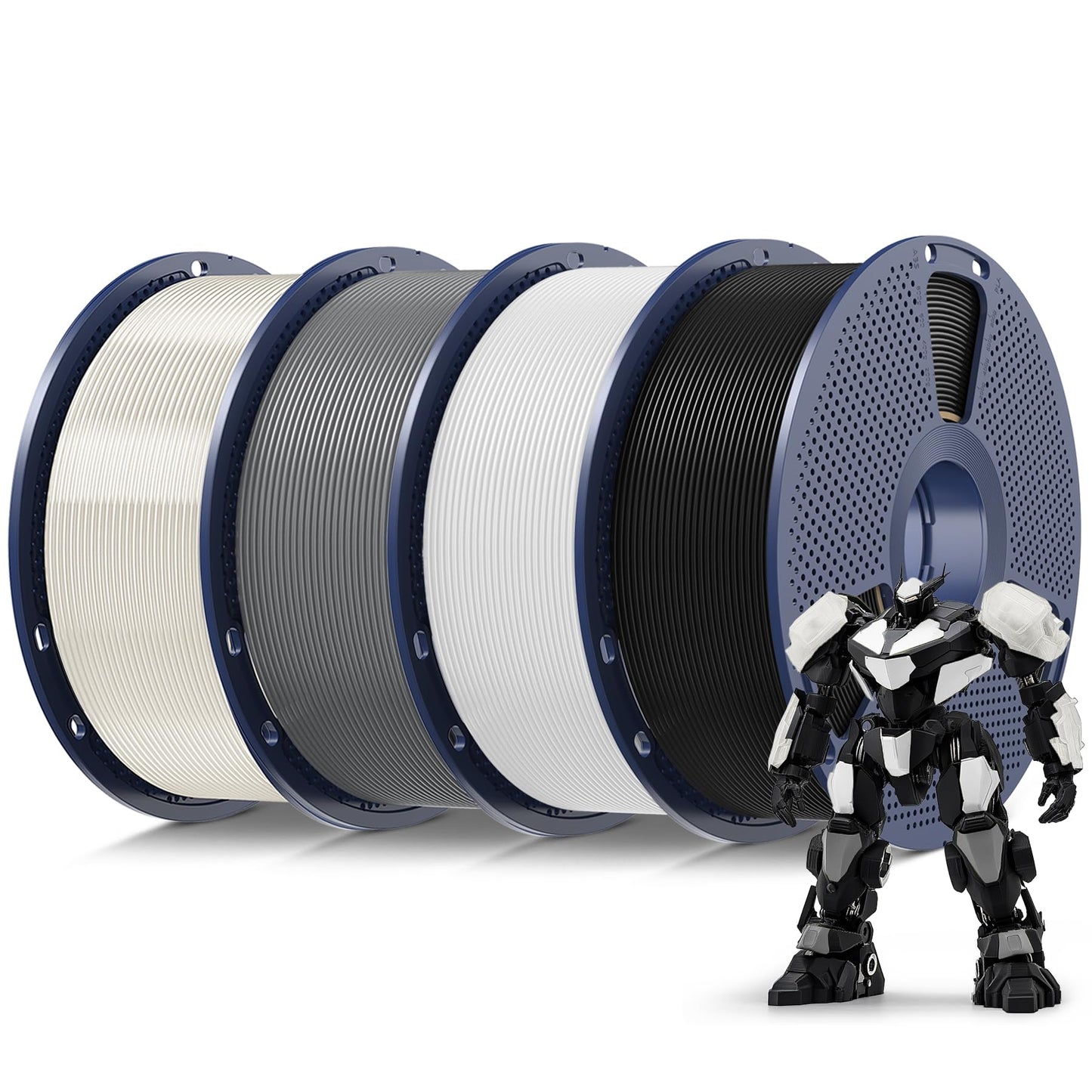 SUNLU PLA Filament 1.75mm, 3D Drucker Filament PLA Schwarz, Maßgenauigkeit +/- 0,02mm 1KG Spule