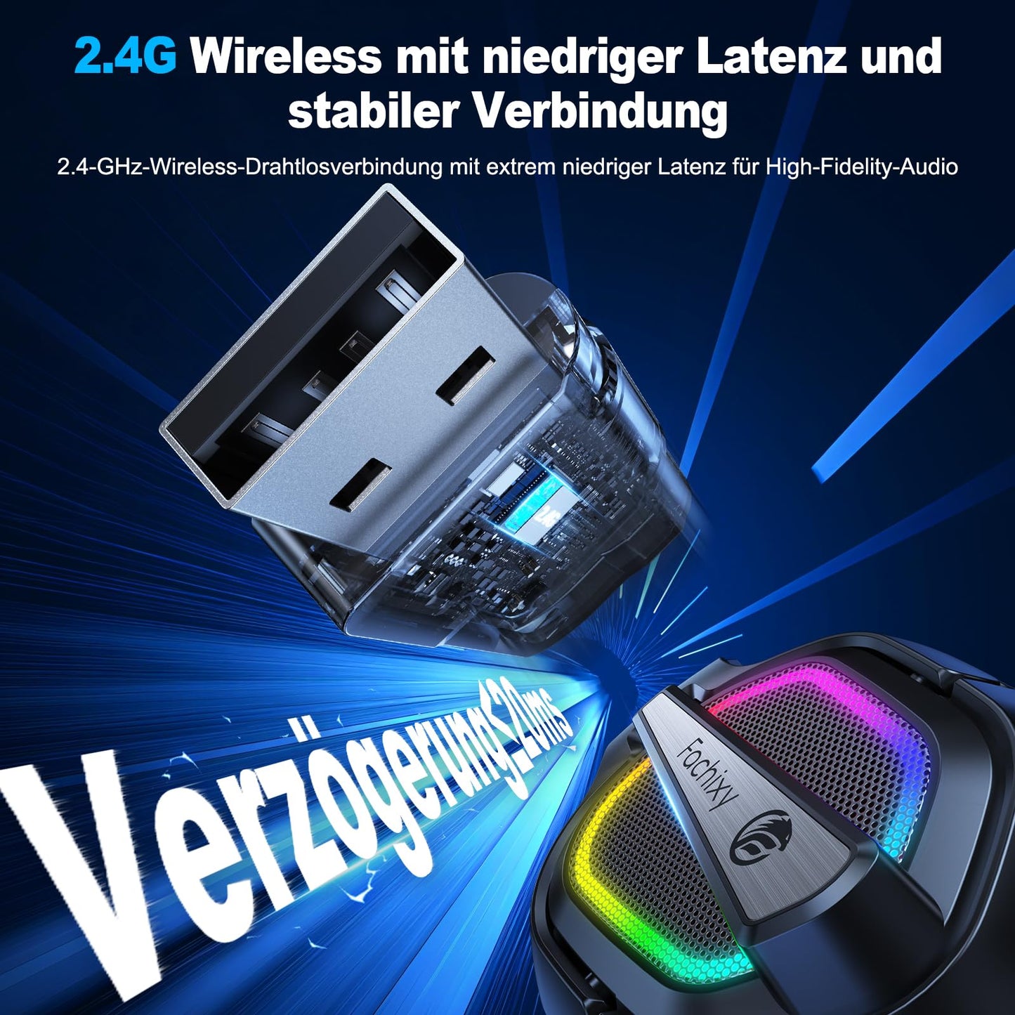 Fachixy FC200 Gaming Headset - PS5 PS4 PC Xbox One Nintendo Switch