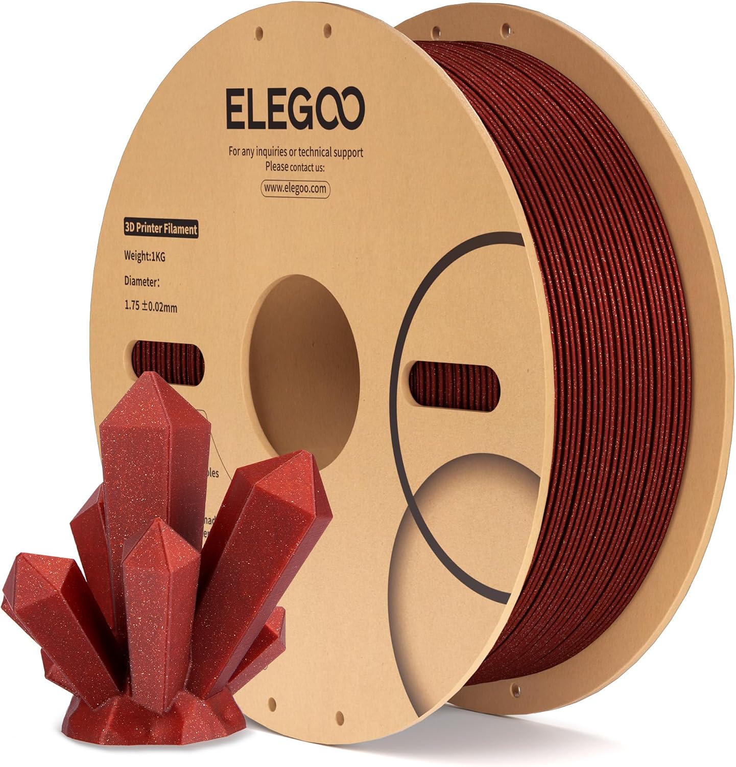 ELEGOO PLA Filament 1.75mm Schwarz 1KG
