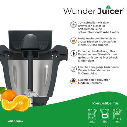 Wundermix - WunderJuicer® Saftpresse für Thermomix TM6, TM5 & TM31 • Zitruspresse & Entsafter • Made in Germany