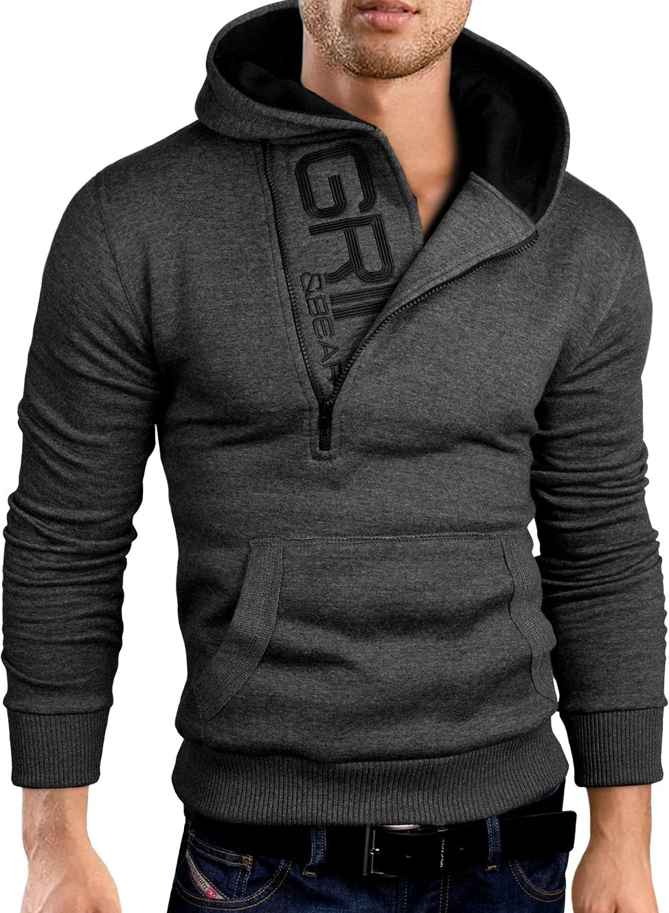 Grin&Bear Slim fit Halfzip Hoodie