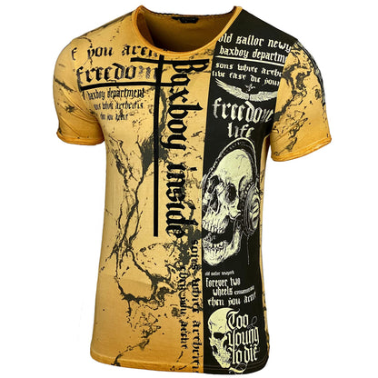 Rundhals Vintage T-Shirt - Men Slim Fit Design