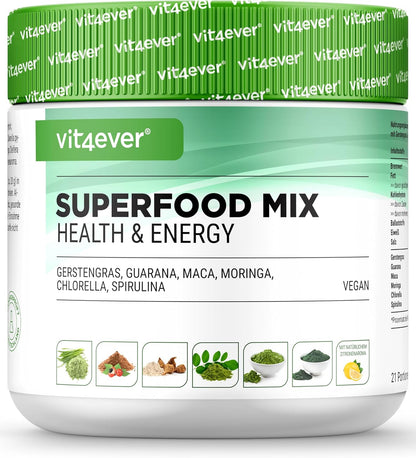 Superfood Mix - 100% natürlicher Power Smoothie - Mit Zitronen Aroma - Vegan