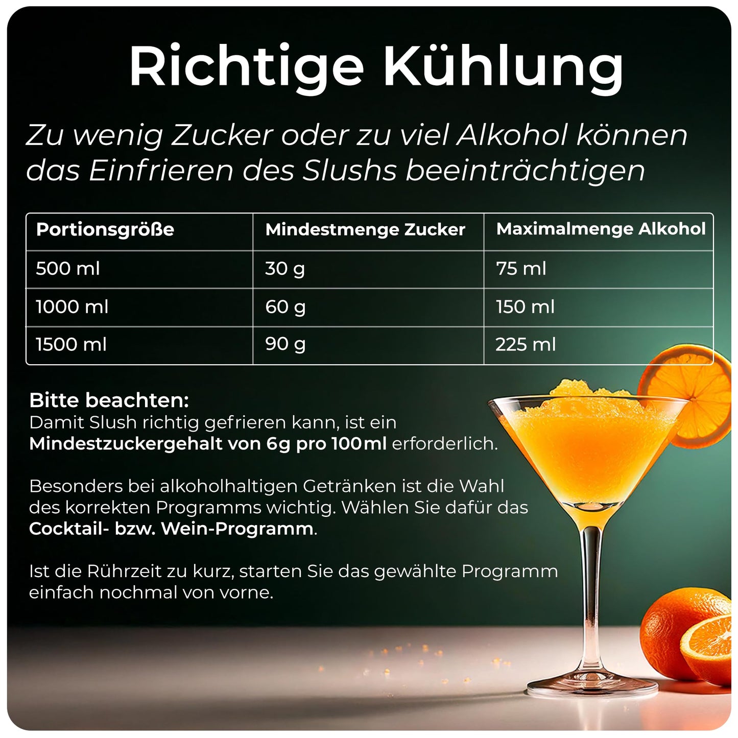 KLAMER Slush Maschine, mit 5 Programmen