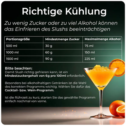 KLAMER Slush Maschine, mit 5 Programmen