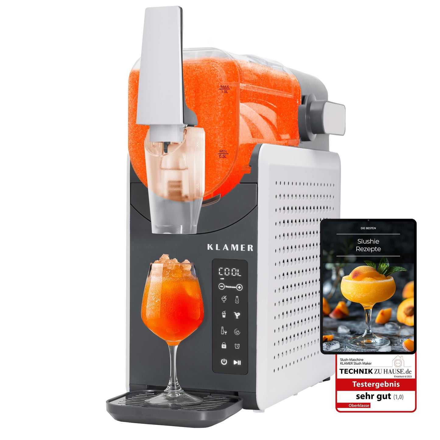 KLAMER Slush Maschine, mit 5 Programmen