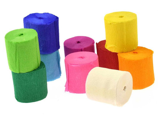 Folia Deko-Kreppbänder, 32 g/m², 5 x 100 cm, 10 Farben-Set