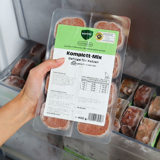 BARFER'S COMPLETE  - Würfel: Komplett-Mix Geflügel für Katzen