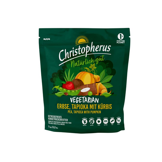 Christopherus Dog - Trockenfutter Dog Vegetarian Erbse, Tapioka & Küribs