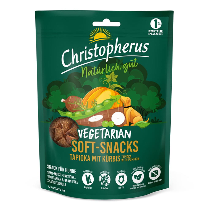 Christopherus Dog Snack Vegetarisch 125g
