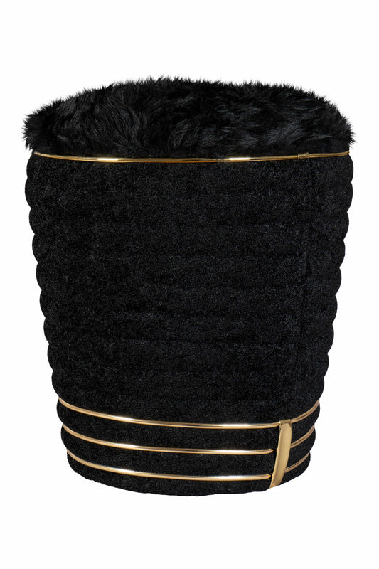 Hocker Doric 335 Weiß / Gold