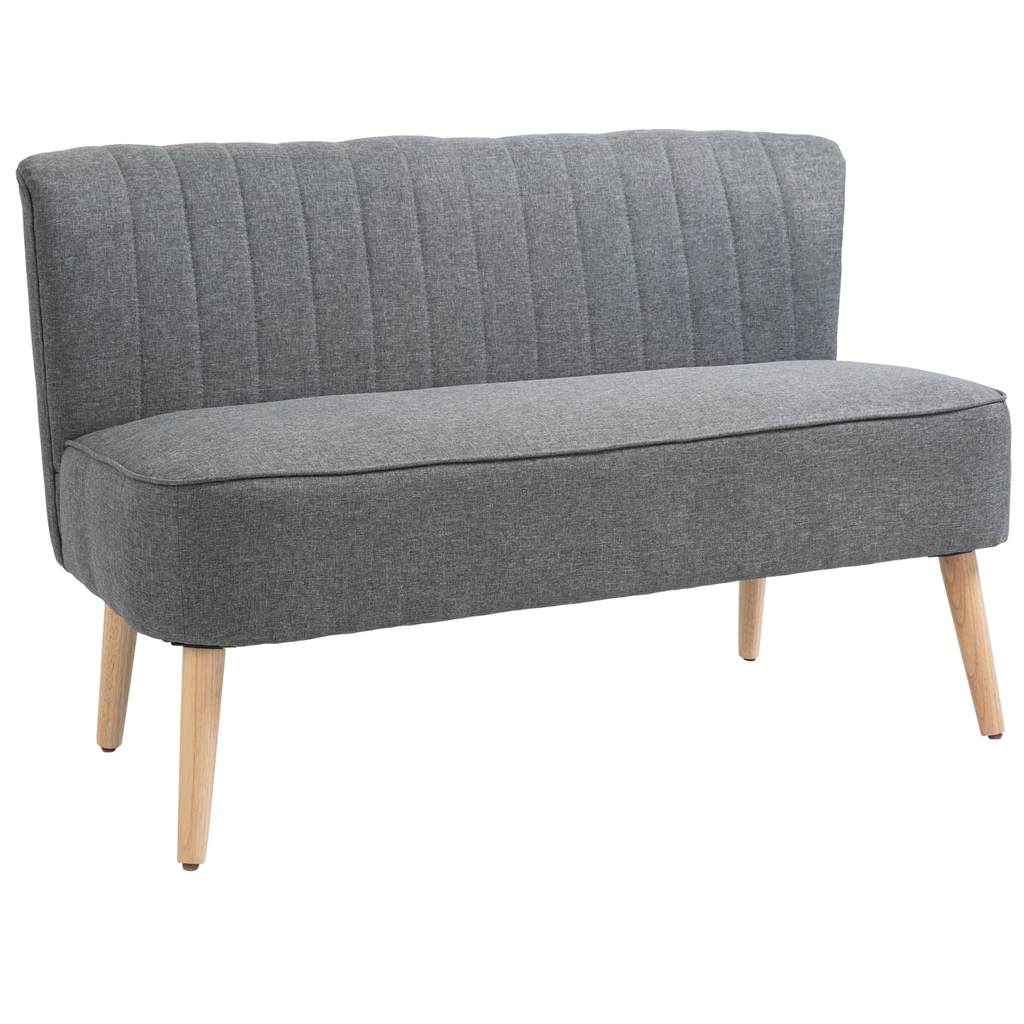 HOMCO pflegeleichtes Sofa, bis 150 kg belastbar, Sofa ohne Armlehnen, Stoffsofa, Hellgrau   Aosom.de