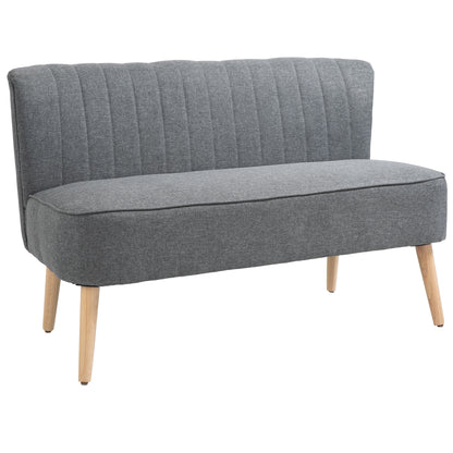 HOMCO pflegeleichtes Sofa, bis 150 kg belastbar, Sofa ohne Armlehnen, Stoffsofa, Hellgrau   Aosom.de