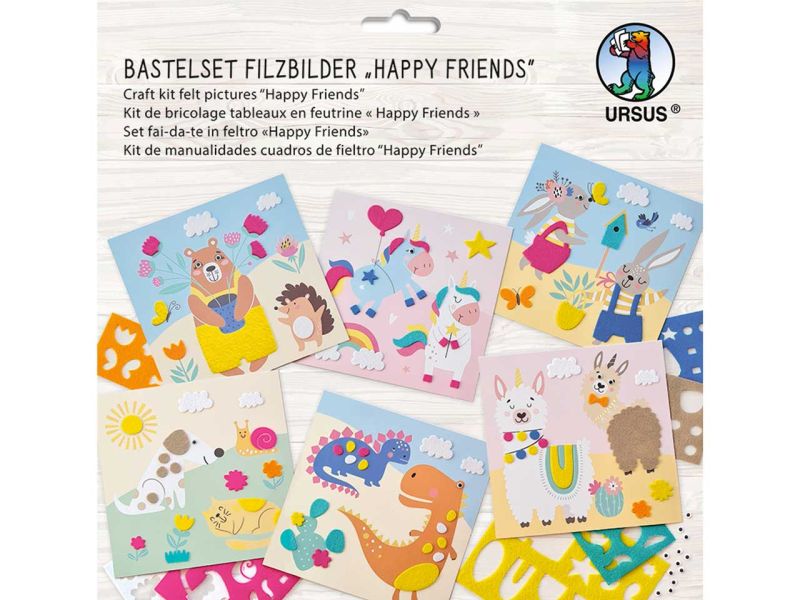 URSUS Bastelset Filzbilder »Happy Friends«