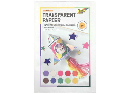 Folia Transparentpapier-Heft, 42 g/m², 20 x 30 cm, 10 Blatt