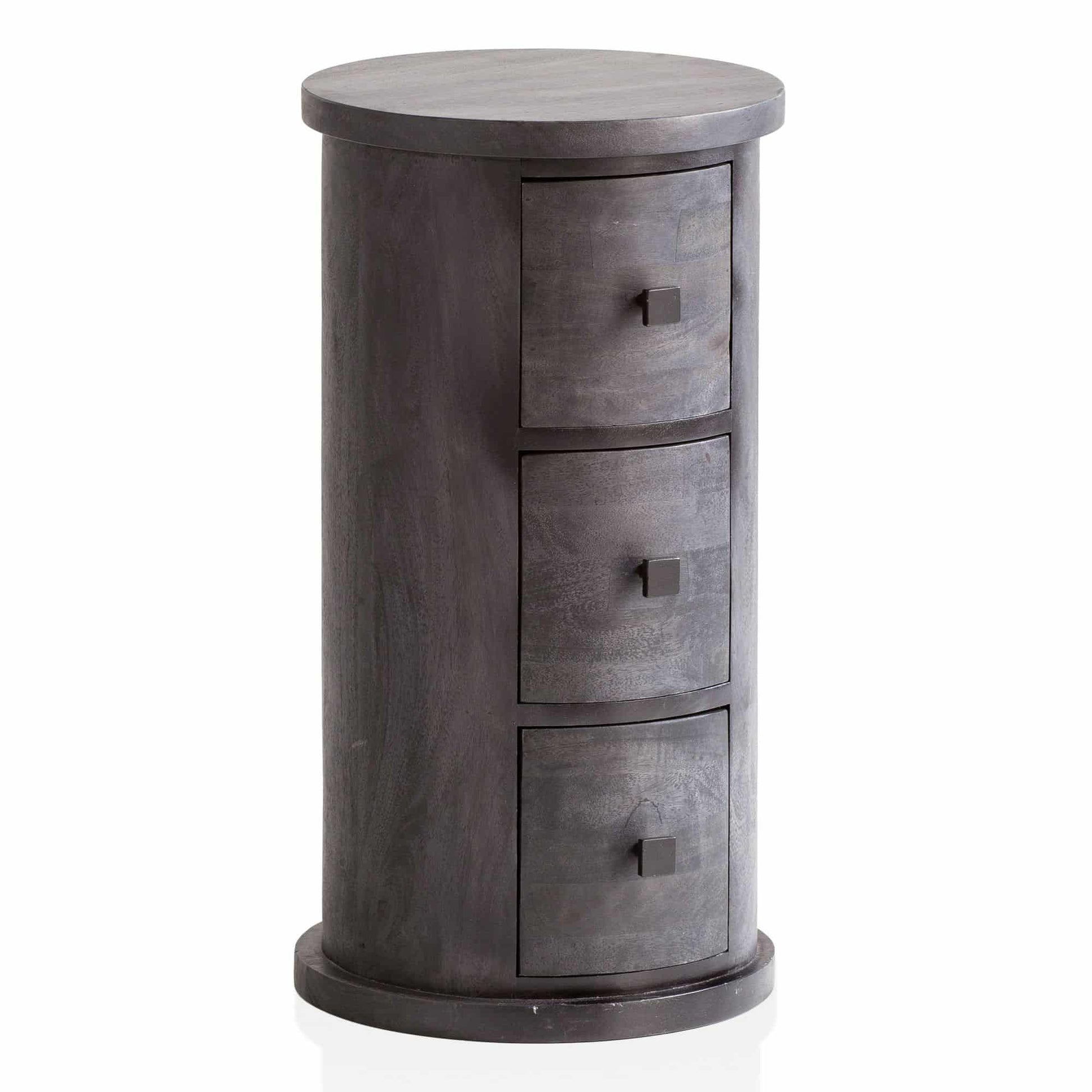 Design Sideboard Mango Massivholz Schwarz 34x65x34 cm