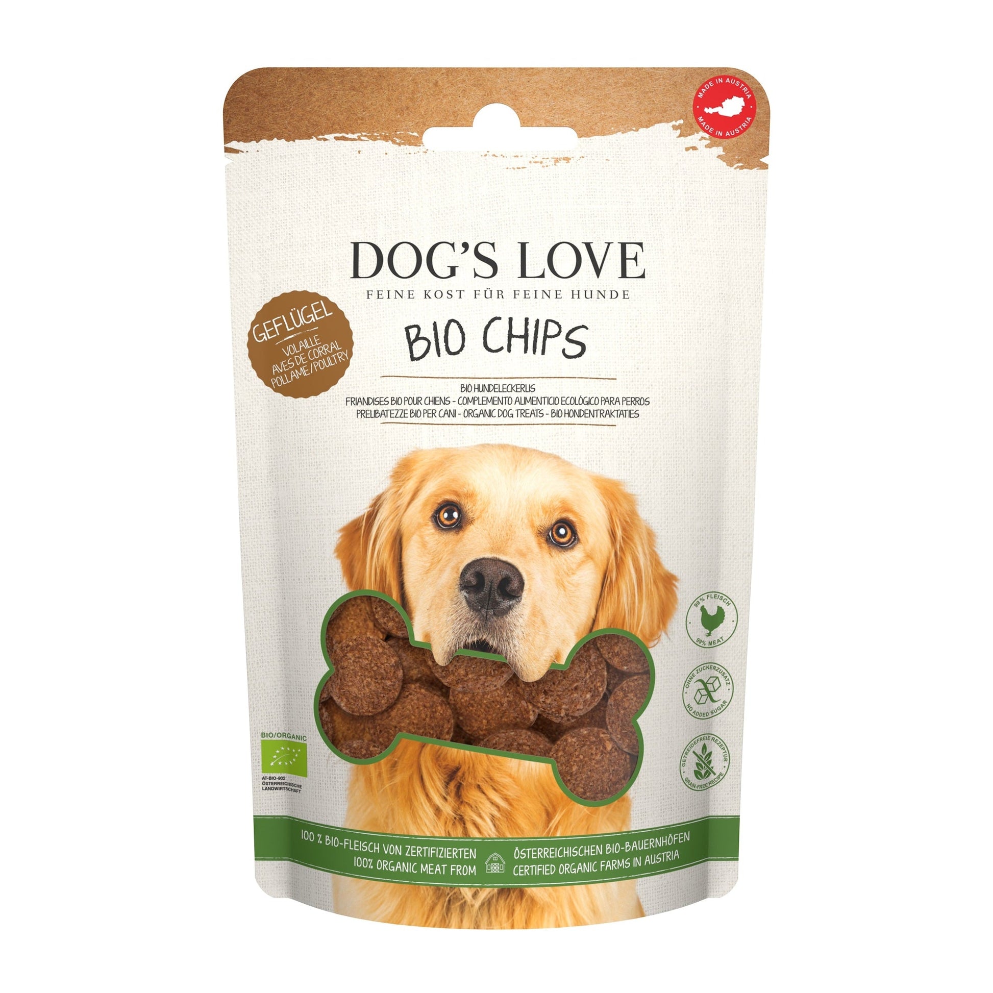DOG'S LOVE Chips Bio 150g