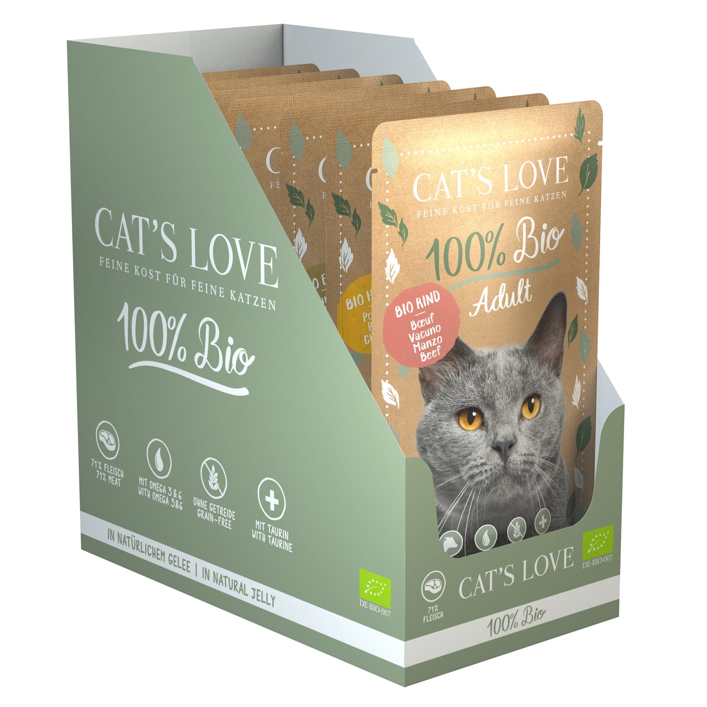 CAT'S LOVE Adult Bio Multipack (2x3 Sorten 100g)