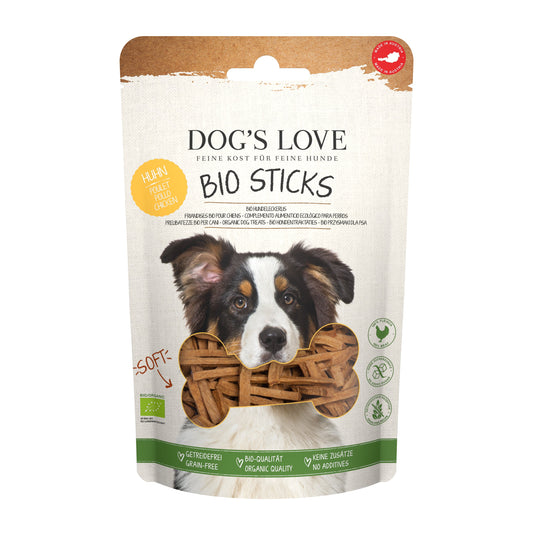 DOG'S LOVE Soft Sticks Bio Huhn