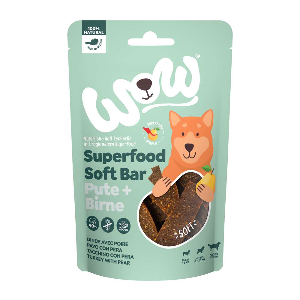 WOW DOG - SUPERFOOD Soft Bar 6x150g