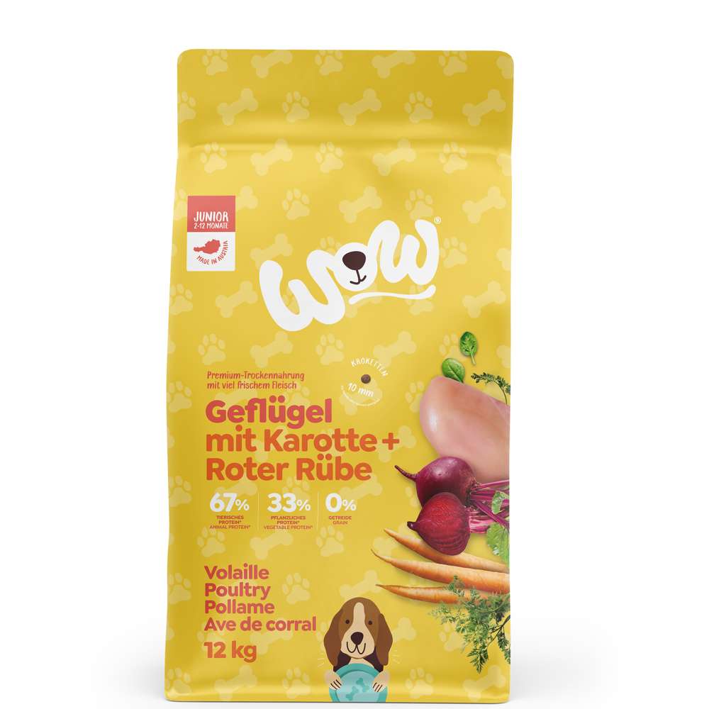 WOW DOG - Trockenfutter Junior Geflügel