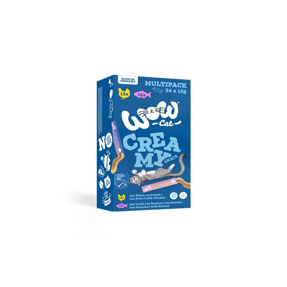 WOW CAT - Creamy Snack 4x24x15g