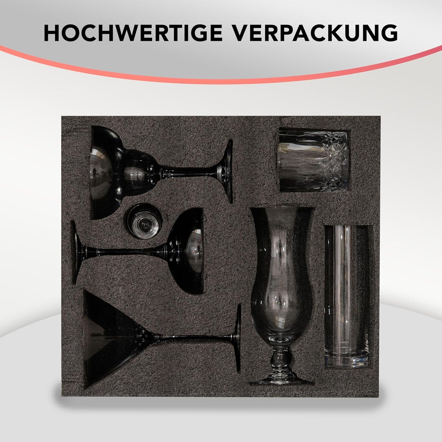 Mixit Cards Cocktail Gläser Set 14-teilig - Ideal für Zuhause & Gastro