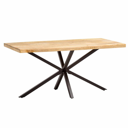 Esszimmertisch 160x80x76 cm Mango Massivholz Metall Esstisch Industrial