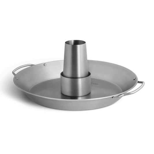 Edelstahl Hähnchenbräter mit Gemüsepfanne