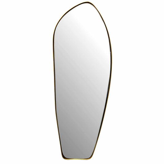 Wandspiegel Asymmetrisch 33x90 cm Metall Design Hängespiegel Gold