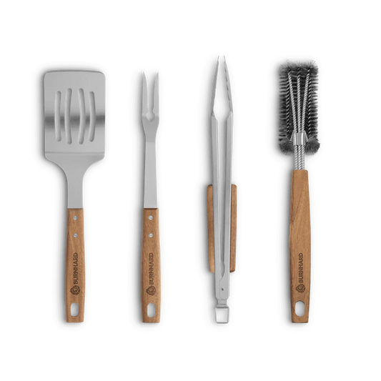 Akazienholz Grillbesteck-Set 4-tlg.