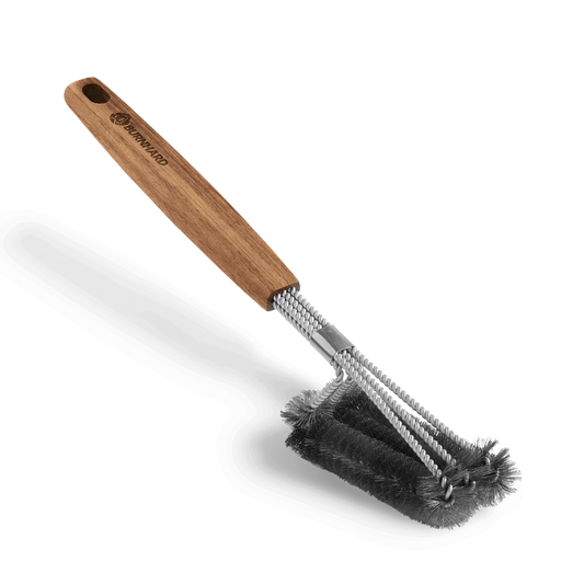 Akazienholz Grillbürste mit 3 Borsten