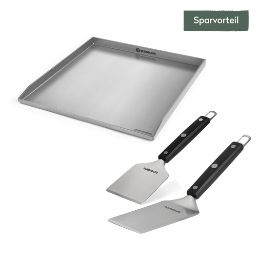 Plancha Set mit 2tlg. Grillspachtel und Grillschaber