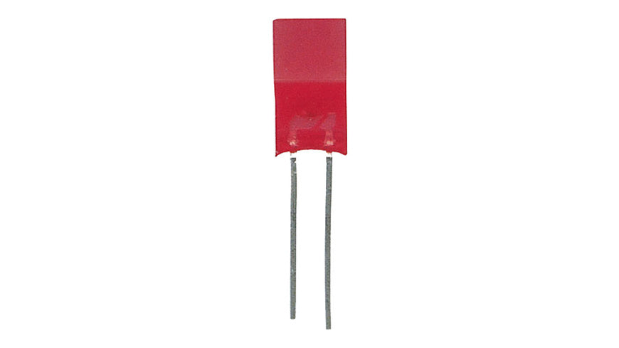 10x LED Quadratisch 5 x 5 mm Rot