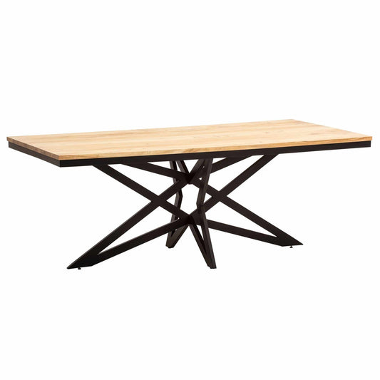 Esszimmertisch 200x100x77 cm Akazie Massivholz Metall Esstisch Industrial