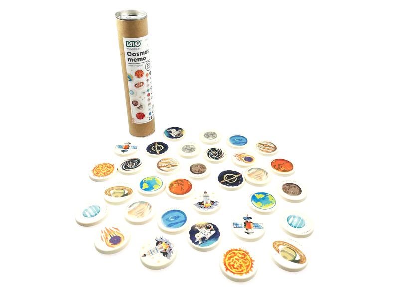 BAJO Holz-Memospiel »Cosmos«, 32-tlg.