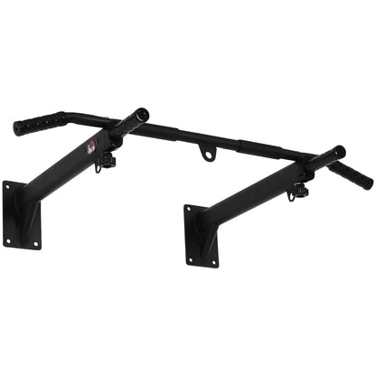 HOMCOM Klimmzugstange Wandmontage Pull Up Bar mit Ösen für Boxsack, stabile Stahlkonstruktion, Schwarz, 93,5x65x17 cm   Aosom.de