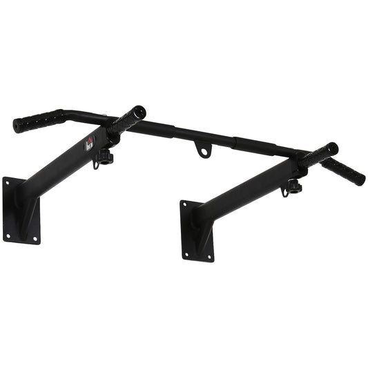 HOMCOM Klimmzugstange Wandmontage Pull Up Bar mit Ösen für Boxsack, stabile Stahlkonstruktion, Schwarz, 93,5x65x17 cm   Aosom.de