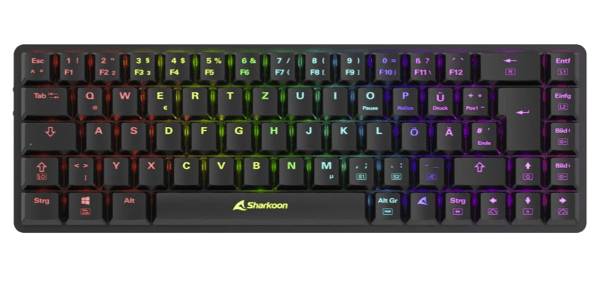 Sharkoon Gaming Tastatur PureWriter W65  schwarz-braun    DE