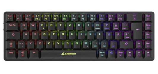 Sharkoon Gaming Tastatur PureWriter W65  schwarz-rot      DE