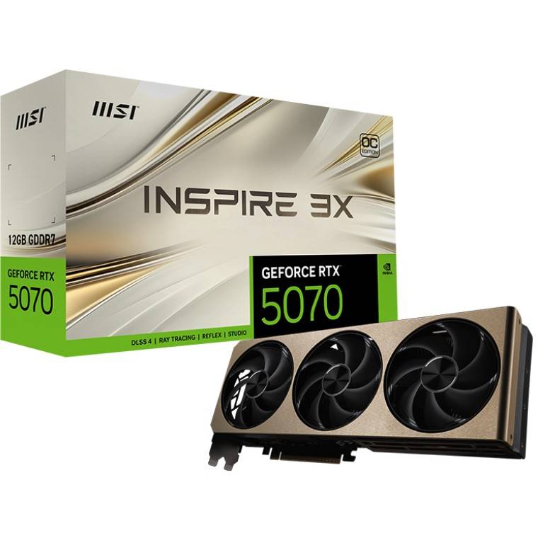 MSI RTX5070 INSPIRE 3X OC         12GB GDDR7 HDMI 3xDP