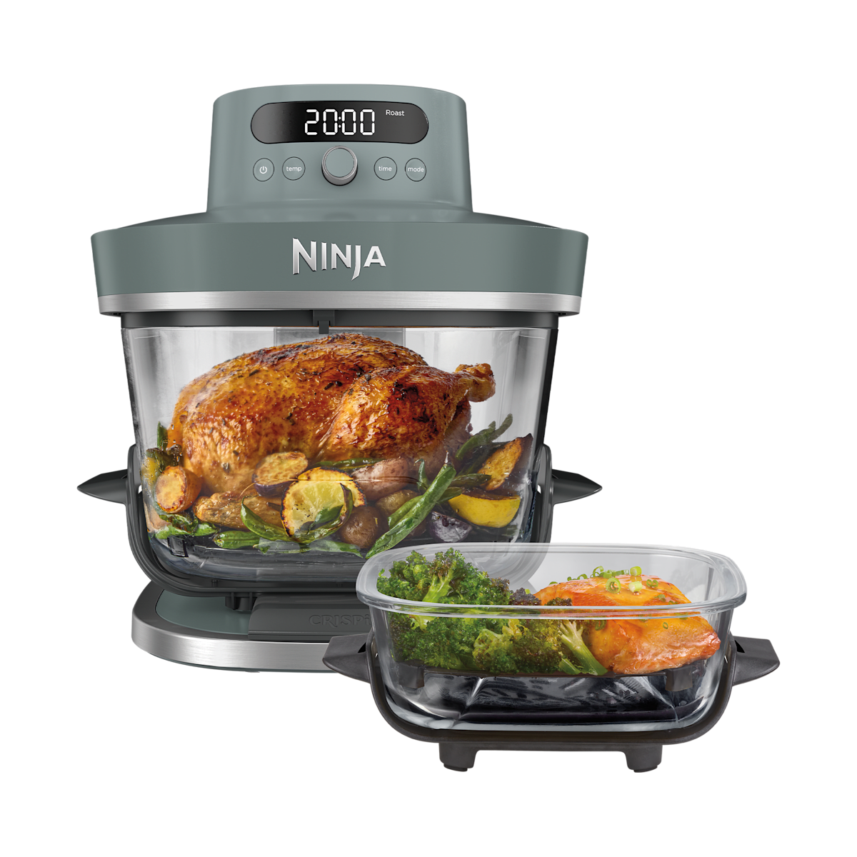 Ninja CRISPi PRO 7-in-1 Glas-Air-Fryer - Graugrün AS101EUGY