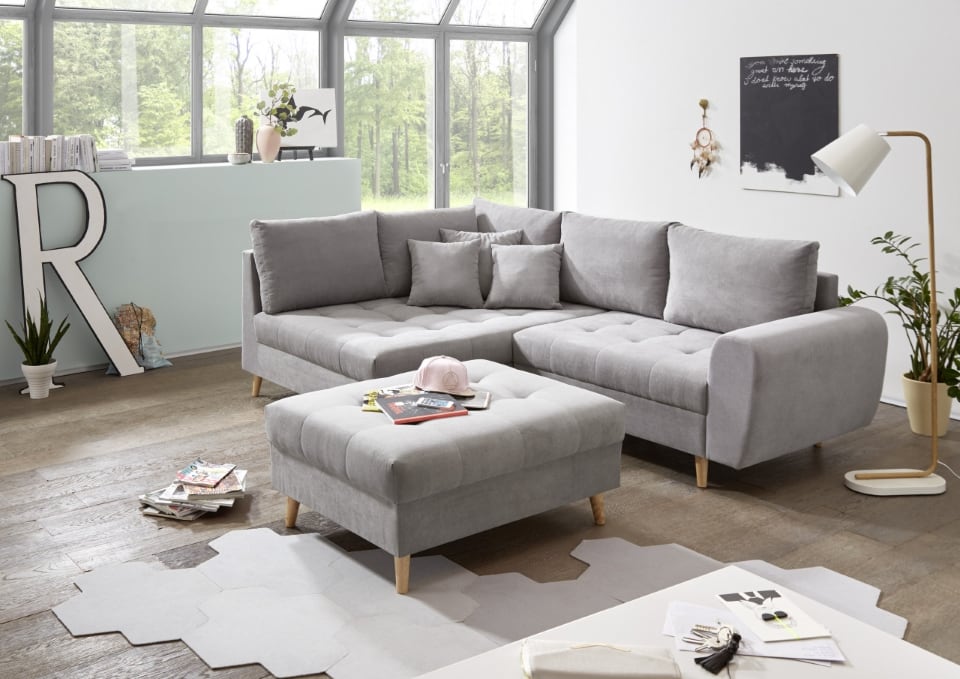 Alice Ecksofa von Ed Exciting Design – Beidseitig Bestellbares Sofa mit Hocker in Verschiedenen Farben